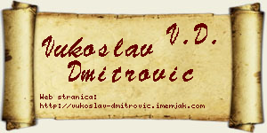 Vukoslav Dmitrović vizit kartica
